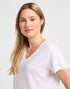 Lee Women's V-Neck T-Shirt In Bright White