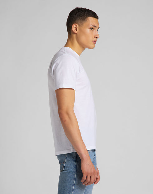 Lee Men's Patch Logo T-Shirt In White