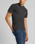 Lee Men's Short Sleeve Patch Logo T-Shirt In Washed Black