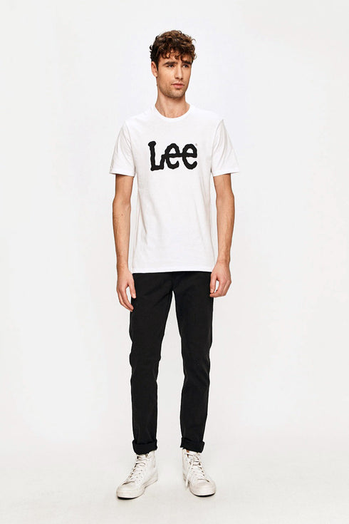 Lee Men's Wobbly Logo T-shirt In White