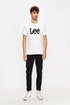 Lee Men's Wobbly Logo T-shirt In White