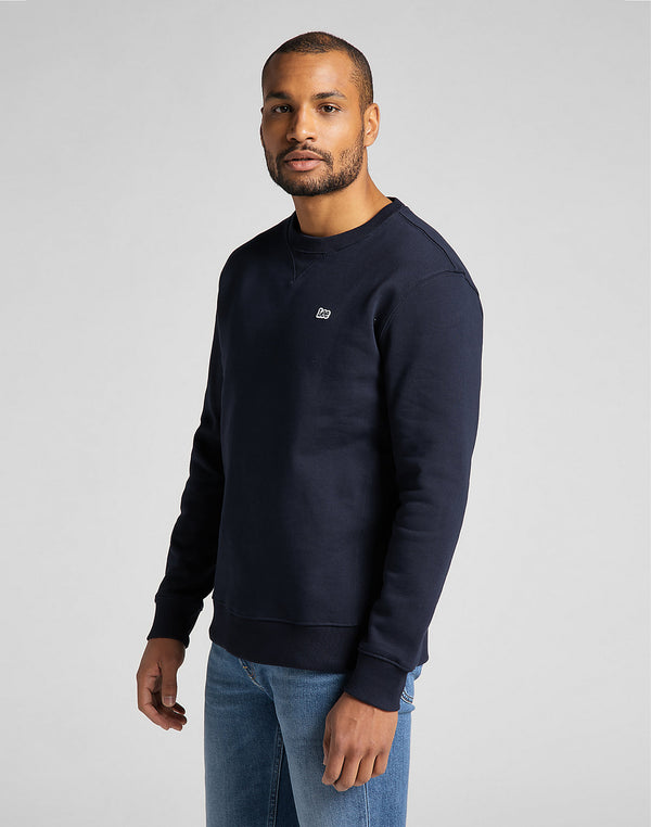 Lee Men's Patch Crew Sweatshirt in Midnight Navy