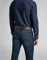 Lee Small Logo Belt In Dark Brown