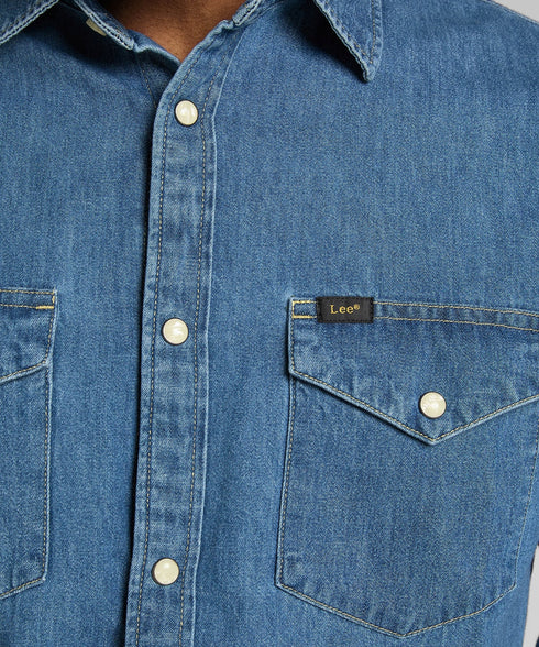Regular Faded Shirt In Washed Blue
