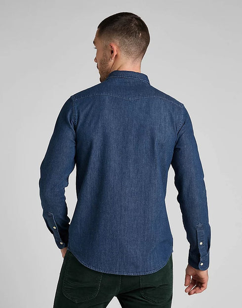 Lee Men's Regular Western Shirt In Mid Stone