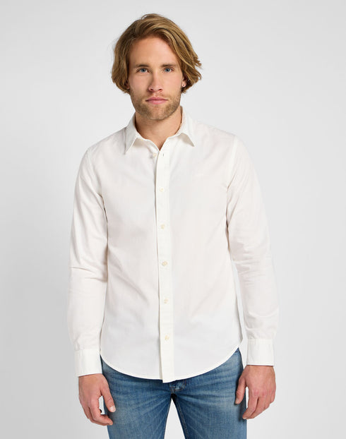 Lee Men's Patch Shirt In Bright White
