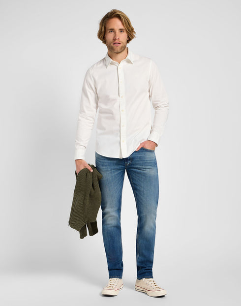 Lee Men's Patch Shirt In Bright White