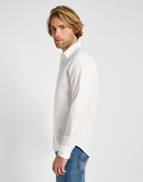 Lee Men's Patch Shirt In Bright White