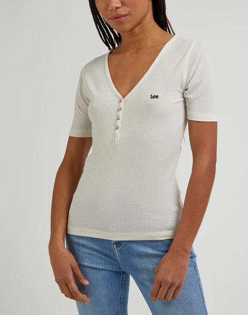Lee Women's Short Sleeve Henly In Ecru