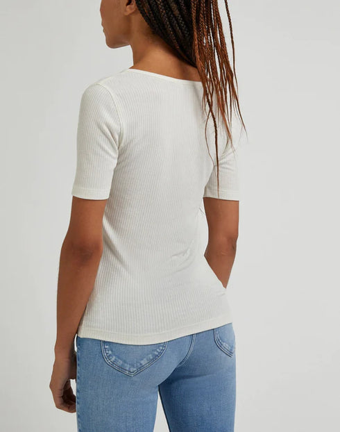 Lee Women's Short Sleeve Henly In Ecru
