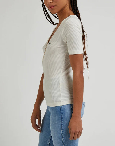 Lee Women's Short Sleeve Henly In Ecru