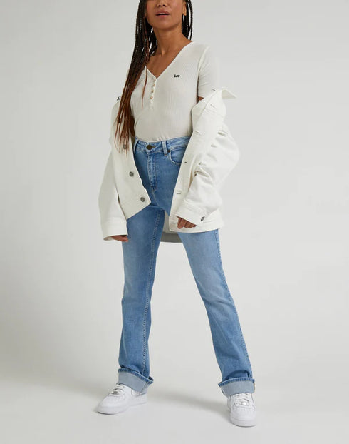 Lee Women's Short Sleeve Henly In Ecru