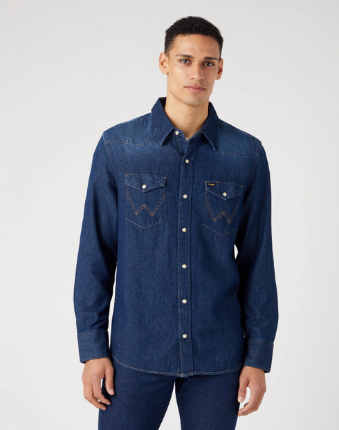 Wrangler Men's 27MW Icon Shirt In Dark Stone