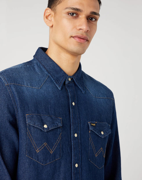 Wrangler Men's 27MW Icon Shirt In Dark Stone