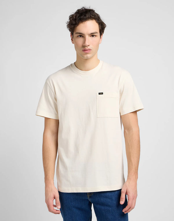 Lee Men's Relaxed Pocket T-Shirt In Ecru