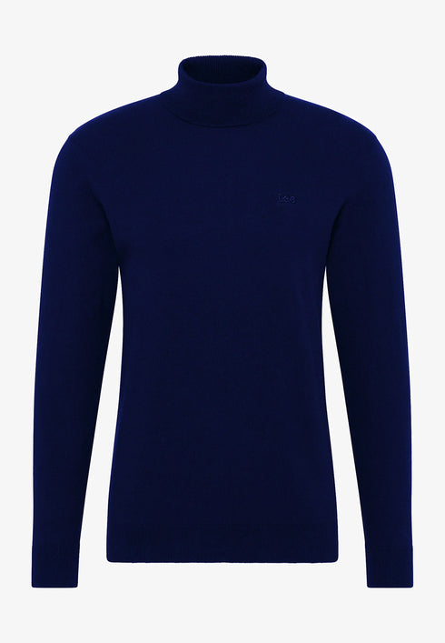 High Neck Knit In Sky Captain