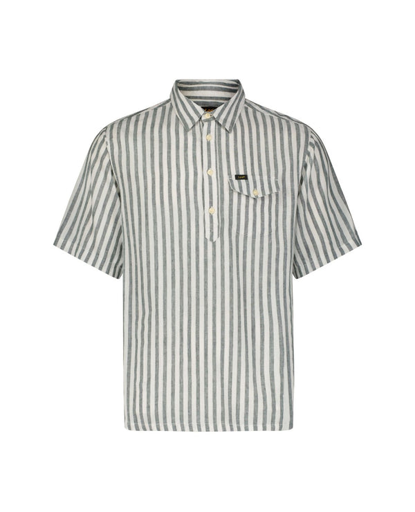 Lee Men's Popover Short Sleeve Shirt In Evergreen