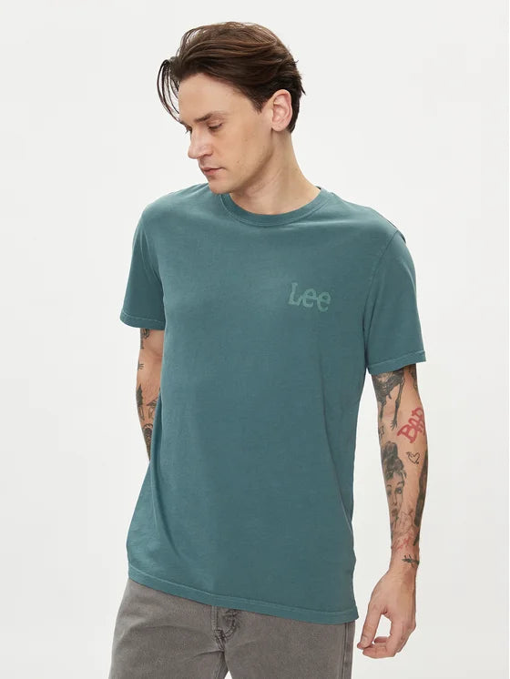 Lee Men's Medium Wobbly T-Shirt In Evergreen