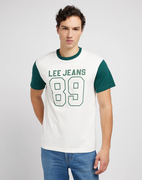Lee Men's Raglan Varsity T-Shirt In Evergreen