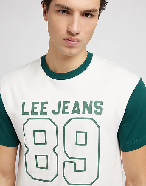 Lee Men's Raglan Varsity T-Shirt In Evergreen