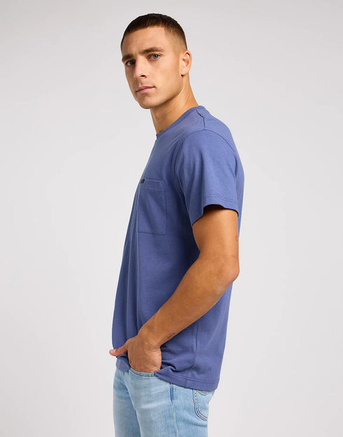 Lee Men's Relaxed Pocket T-Shirt In Surf Blue
