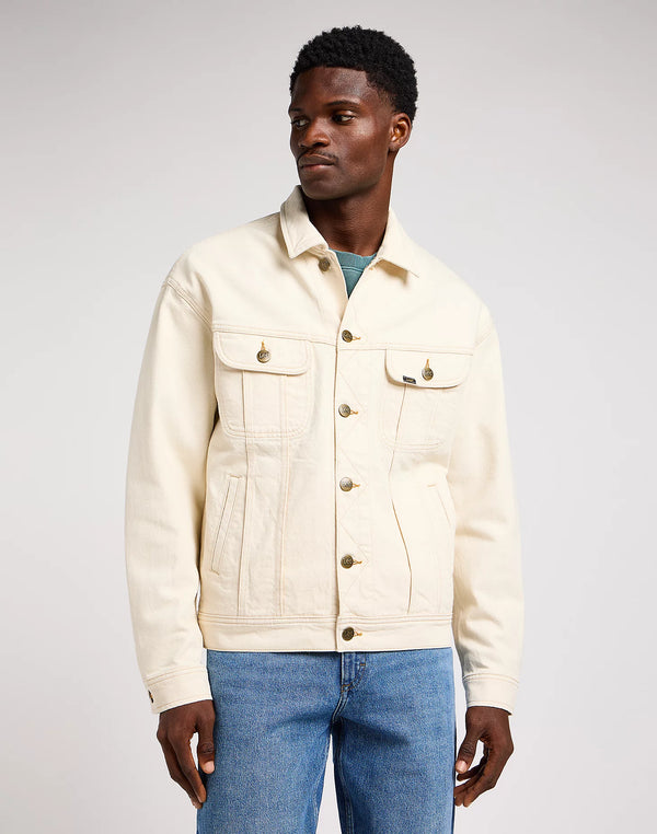 Lee Men's Relaxed Rider Jacket In Off White