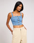 Lee Women's Denim Tank Shirt In First Rainfall