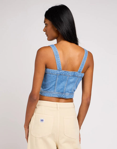 Lee Women's Denim Tank Shirt In First Rainfall
