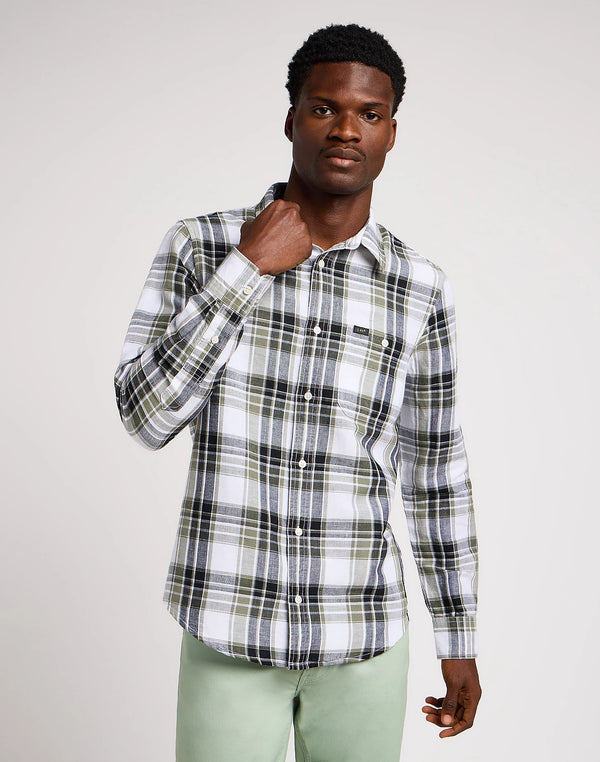 Lee Men's Leesure Shirt In Olive Grove