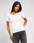 Lee Women's Off The Shoulder Rib In Ecru