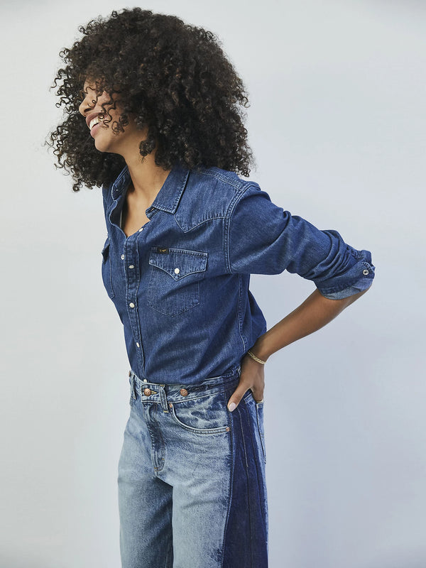 Lee Women's Regular Western Shirt In Through The Woods