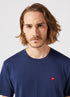 Wrangler Men's Sign Off Patch Logo T-Shirt In Navy