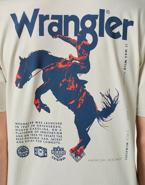 Wrangler Men's Graphic T-Shirt In VIntage White
