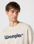 Wrangler Men's Logo Crew Sweatshirt In Vintage White