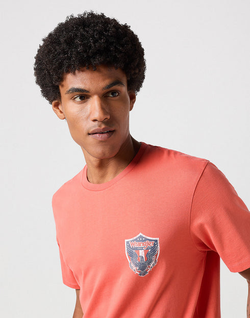 Wrangler Men's Americana T-Shirt In Burnt Sienna