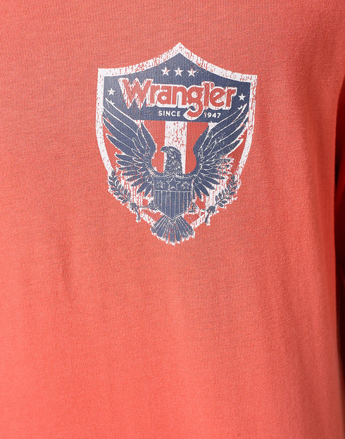 Wrangler Men's Americana T-Shirt In Burnt Sienna
