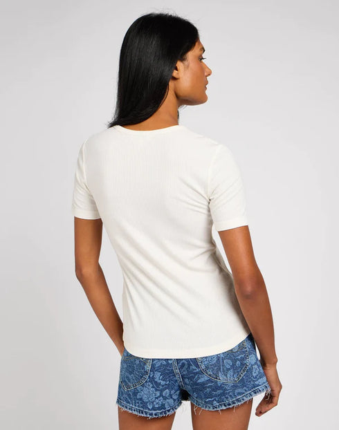 Lee Women's Elbow Sleeve Top in Ecru