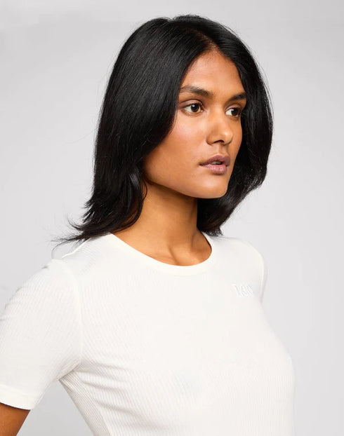 Lee Women's Elbow Sleeve Top in Ecru