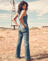 Wrangler Women's Racer Back Cat Suit In Indigo Wranch