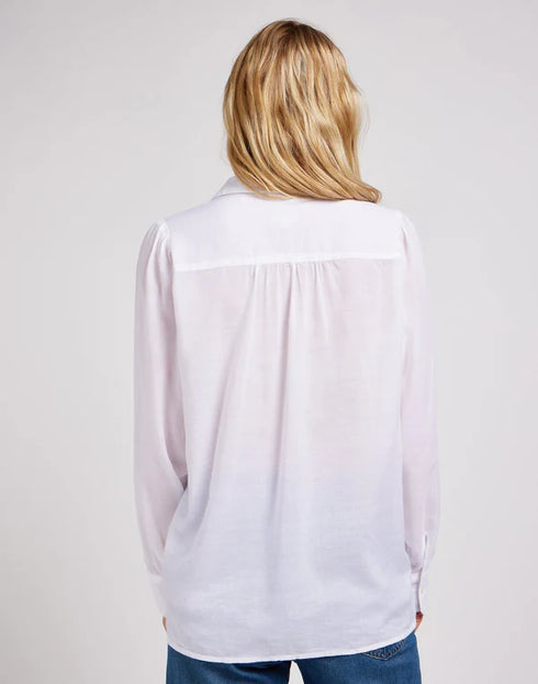 Lee Women's Shirred Blouse In Bright White