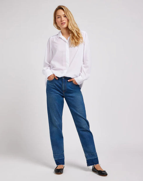 Lee Women's Shirred Blouse In Bright White