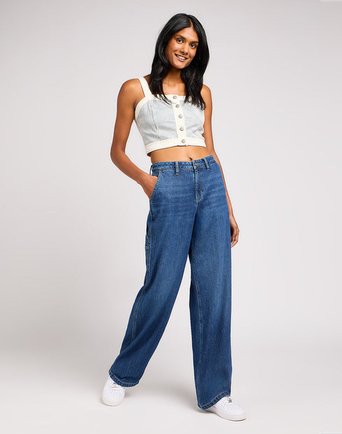 Lee Women's Denim Tank Shirt In I Feel Love