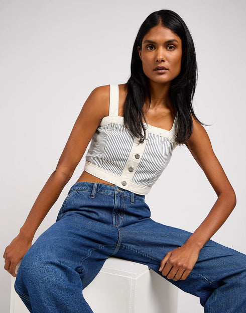 Lee Women's Denim Tank Shirt In I Feel Love