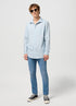Wrangler Men's Long Sleeve 1 Pocket Shirt In Blue Fog