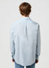 Wrangler Men's Long Sleeve 1 Pocket Shirt In Blue Fog