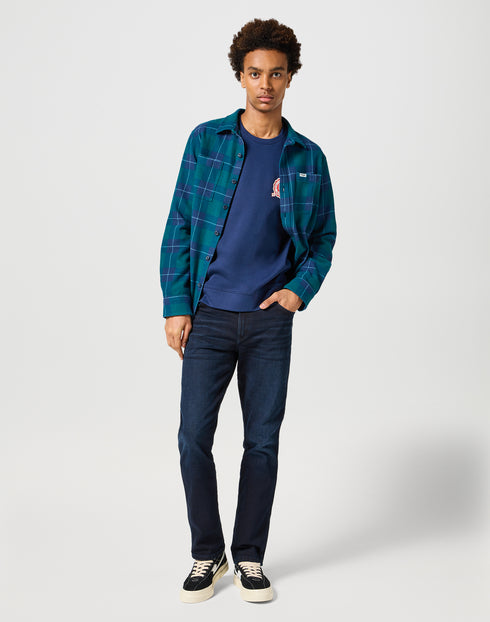 Wrangler Men's Texas Slim Jeans In Deep Blue Black