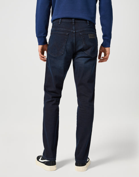 Wrangler Men's Texas Slim Jeans In Deep Blue Black