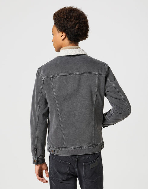 Wrangler Men's Sherpa Jacket In Jet Black