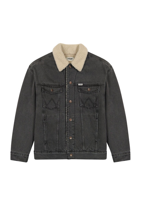 Wrangler Men's Sherpa Jacket In Jet Black