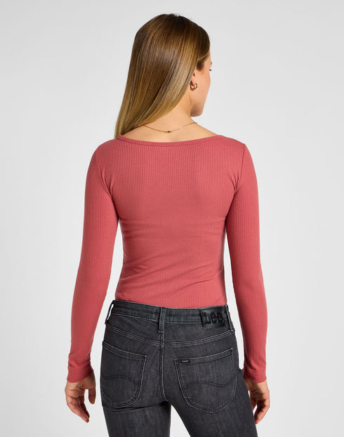 Lee Women's Boat Neck T-Shirt in Cinnamon